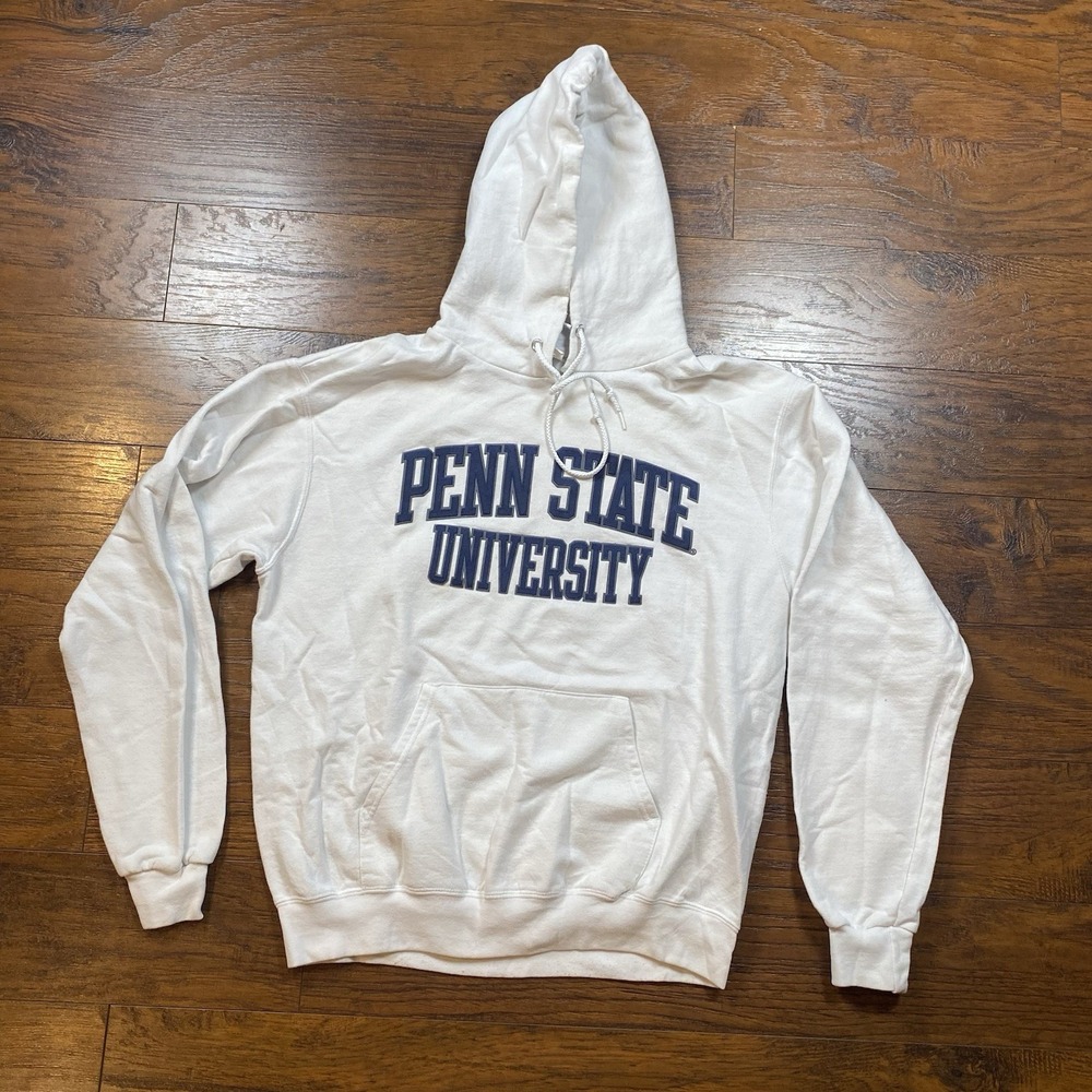 Champion Penn State University Hoodie White Medium PSU Nittany Lions Sweatshirt
